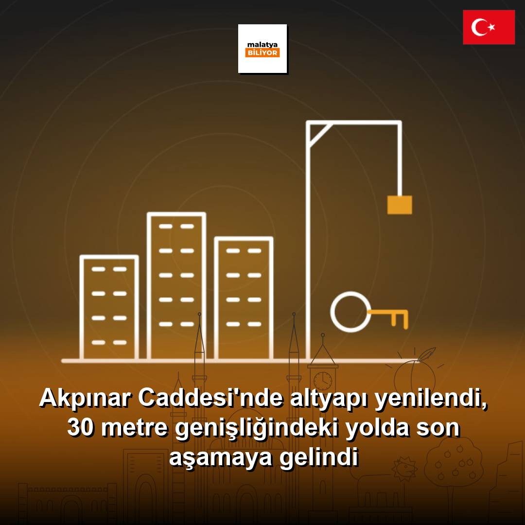 Akpınar Caddesi'nde altyapı yenilendi, 30 metre genişliğindeki yolda son aşamaya gelindi
