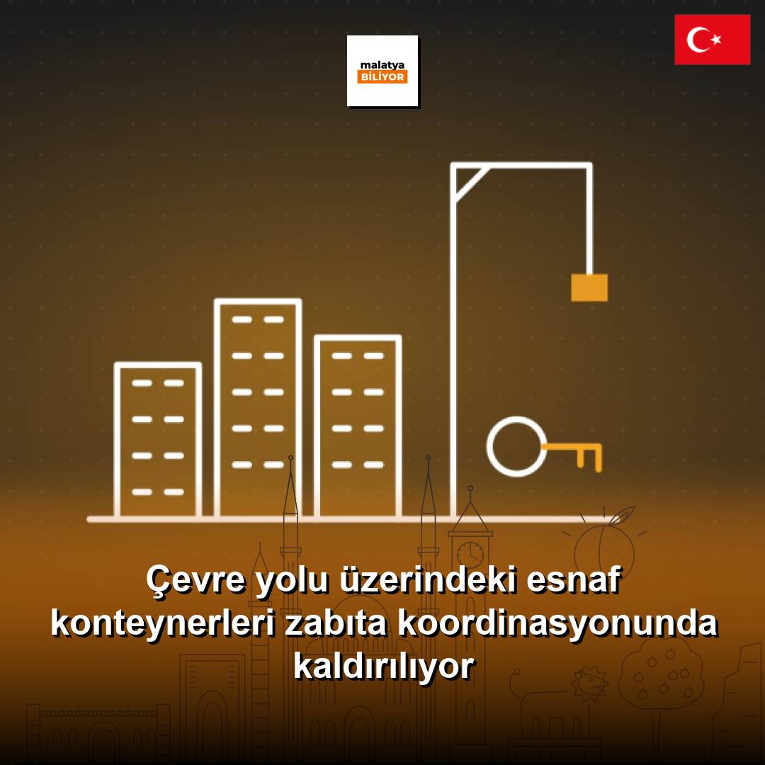 Çevre yolu üzerindeki esnaf konteynerleri zabıta koordinasyonunda kaldırılıyor