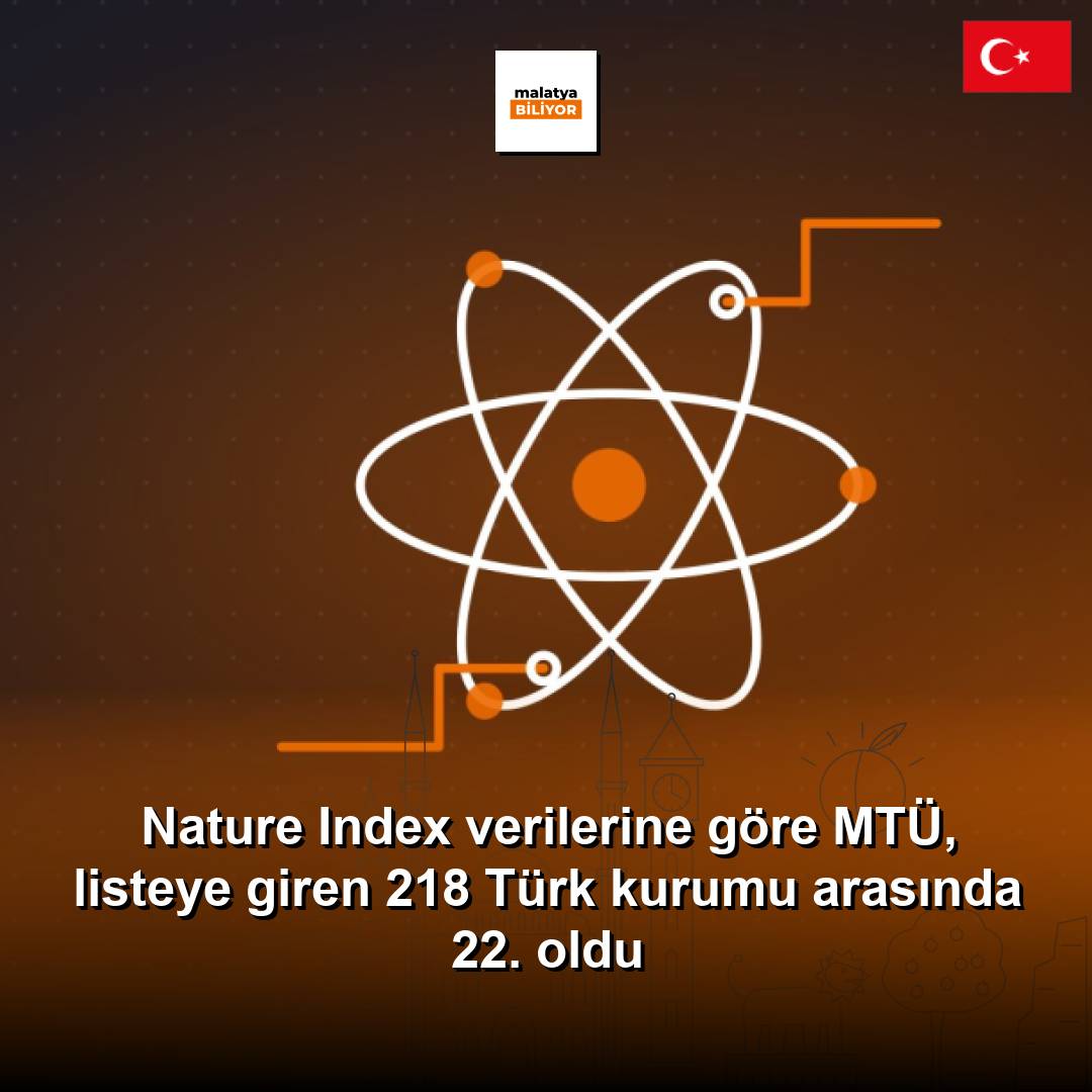 Nature Index verilerine göre MTÜ, listeye giren 218 Türk kurumu arasında 22. oldu