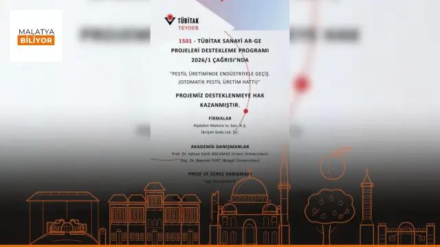 Yapay zekâyla pestil üreten makine projesi TÜBİTAK 1501 desteği almaya hak kazandı